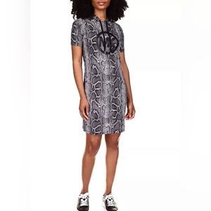 Michael Kors Snake Print Hoodie Dress